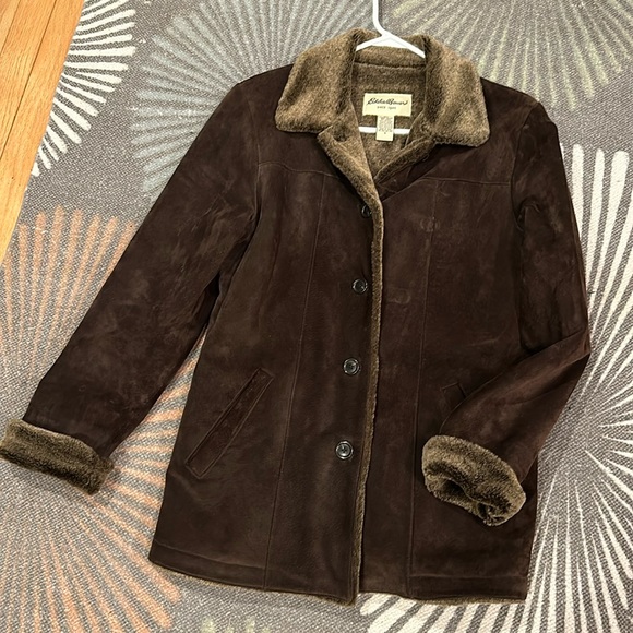 Eddie Bauer Jackets & Coats Eddie Bauer Suede Barn Coat Small